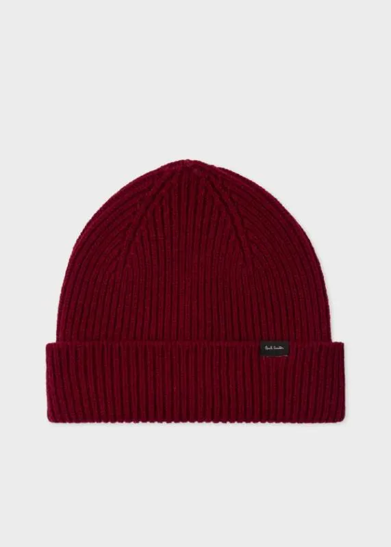 Mens CashmereBlend Beanie Hat Paul Smith Hats and Gloves