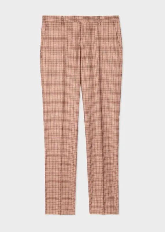 Mens Check WoolCashmere Pants Paul Smith Pants