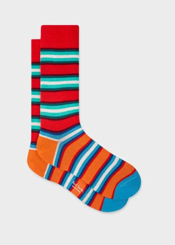 Mens Colour Block Stripe Socks Paul Smith Socks