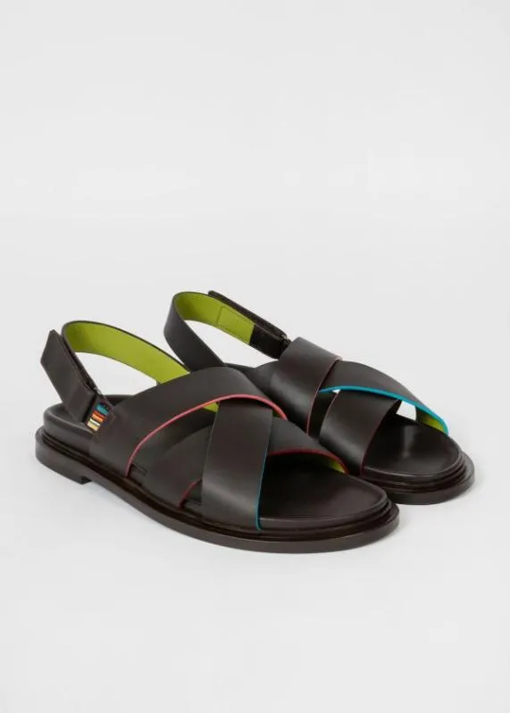 Mens Dark Brown Leather Sandals Paul Smith Sandals Mens Dark Brown Leather Sandals Paul Smith Sandals