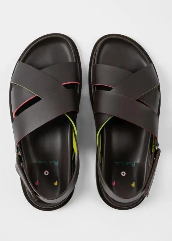 Mens Dark Brown Leather Sandals Paul Smith Sandals Mens Dark Brown Leather Sandals Paul Smith Sandals