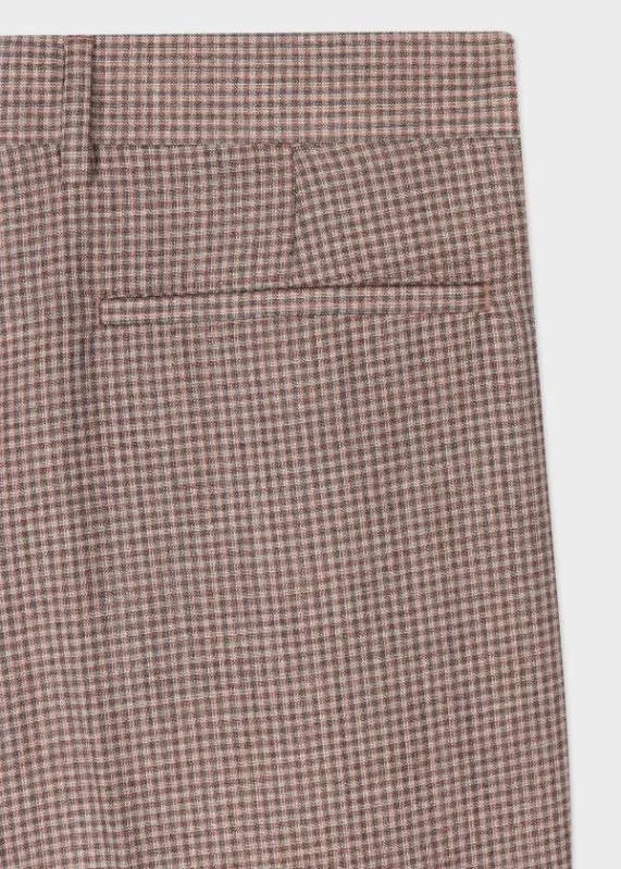 Mens Duo Check Wool Single Pleat Pants Paul Smith Pants Mens Duo Check Wool Single Pleat Pants Paul Smith Pants