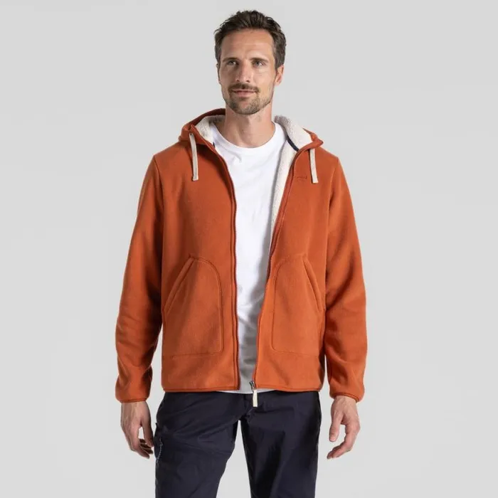 Mens Full Zip Fleece Craghoppers Colm Full Zip Fleece Red Beach