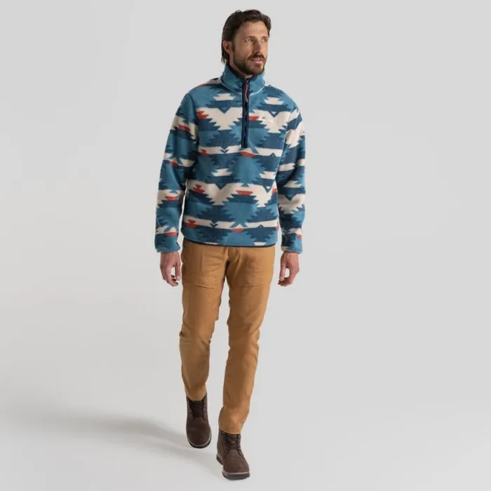 Mens Half Zip Fleece Craghoppers Tatton Half Zip Fleece Brisk Blue Print Mens Half Zip Fleece Craghoppers Tatton Half Zip Fleece Brisk Blue Print