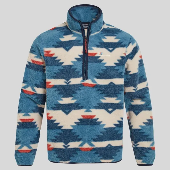 Mens Half Zip Fleece Craghoppers Tatton Half Zip Fleece Brisk Blue Print Mens Half Zip Fleece Craghoppers Tatton Half Zip Fleece Brisk Blue Print