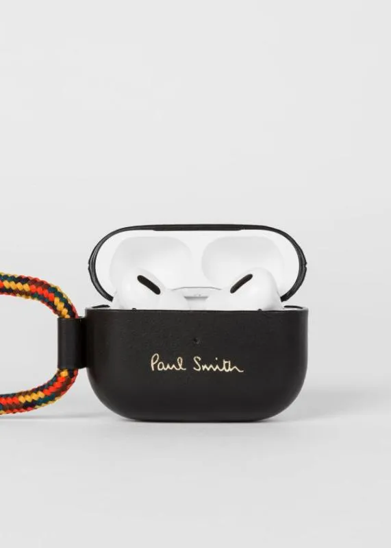 MensHome Paul Smith X Native Union 8211 Leather AirPod Pro Case With Rope Lanyard Paul Smith Cases and Covers
