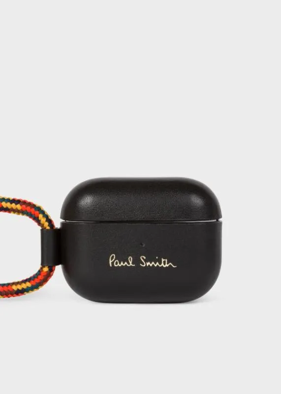 MensHome Paul Smith X Native Union 8211 Leather AirPod Pro Case With Rope Lanyard Paul Smith Cases and Covers