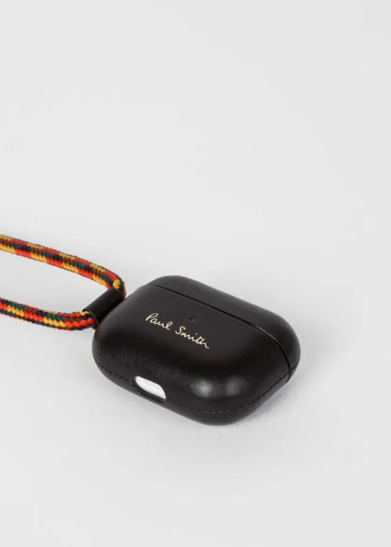 MensHome Paul Smith X Native Union 8211 Leather AirPod Pro Case With Rope Lanyard Paul Smith Cases and Covers