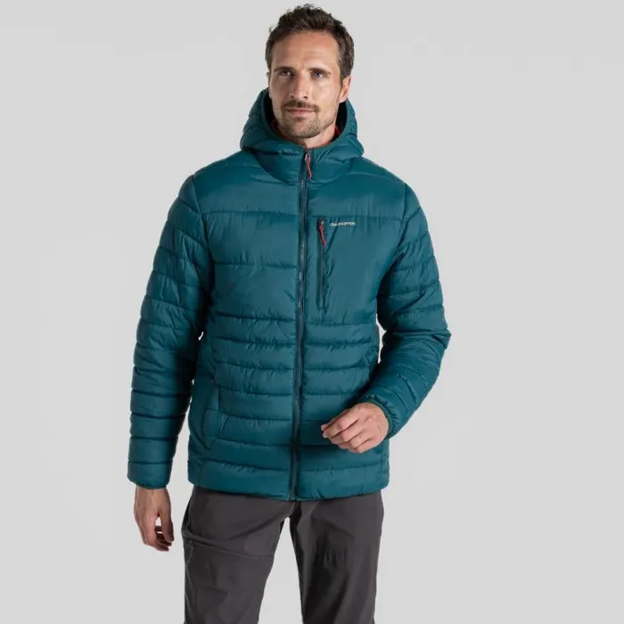 Mens Insulated Jackets Craghoppers Compresslite VIII Hooded Jacket Deep Ocean Green Mens Insulated Jackets Craghoppers Compresslite VIII Hooded Jacket Deep Ocean Green