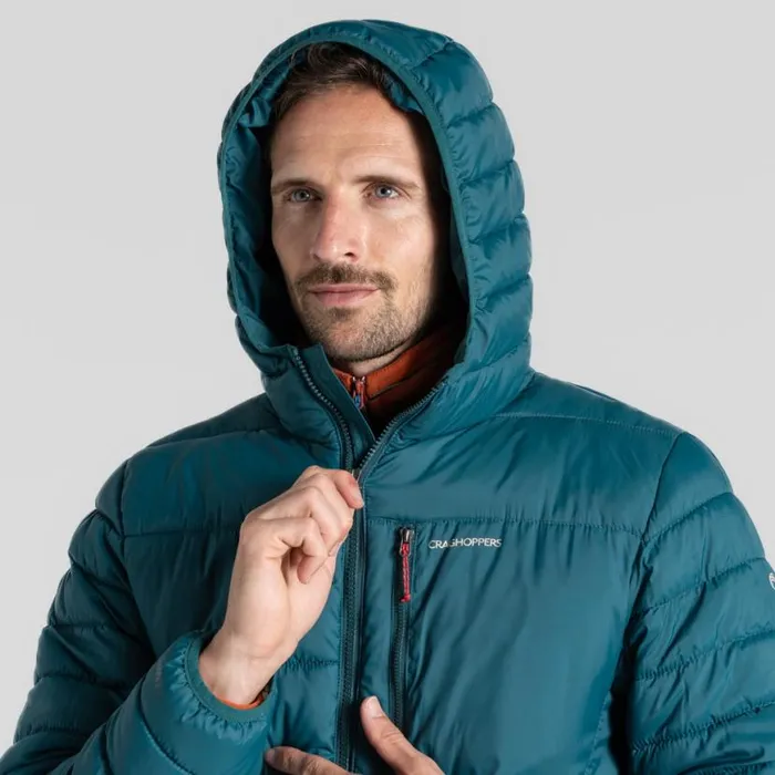 Mens Insulated Jackets Craghoppers Compresslite VIII Hooded Jacket Deep Ocean Green Mens Insulated Jackets Craghoppers Compresslite VIII Hooded Jacket Deep Ocean Green