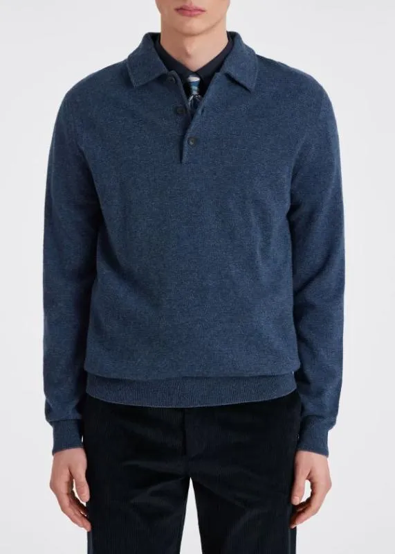 Mens LambswoolBlend Knitted Polo Shirt Paul Smith Polo Shirts Mens LambswoolBlend Knitted Polo Shirt Paul Smith Polo Shirts