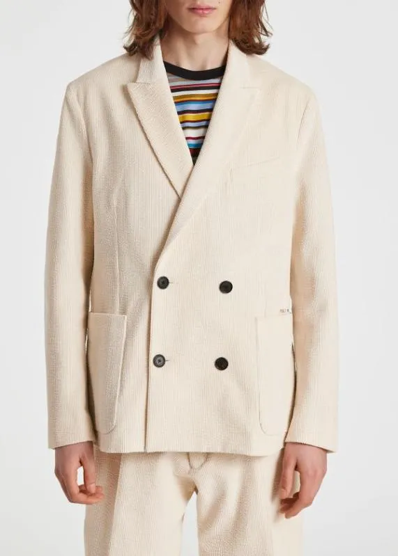 Mens Seersucker Corduroy DoubleBreasted Blazer Paul Smith Blazers Mens Seersucker Corduroy DoubleBreasted Blazer Paul Smith Blazers