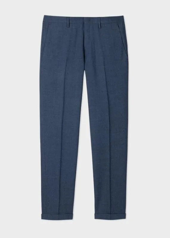 Mens Slate Blue Wool Pants Paul Smith Pants