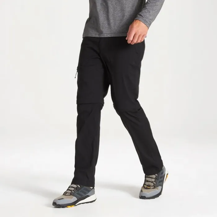 Mens Walking Trousers Craghoppers Kiwi Pro II Convertible Trousers Black