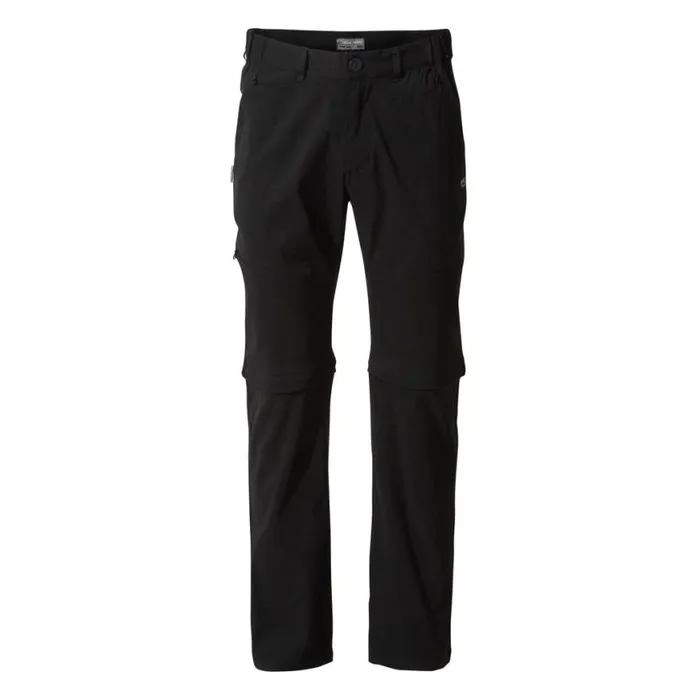 Mens Walking Trousers Craghoppers Kiwi Pro II Convertible Trousers Black Mens Walking Trousers Craghoppers Kiwi Pro II Convertible Trousers Black
