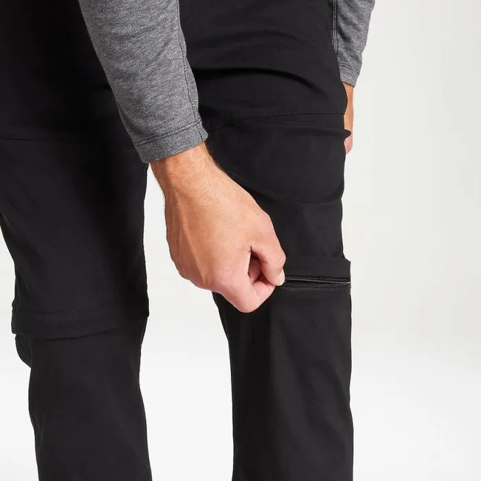 Mens Walking Trousers Craghoppers Kiwi Pro II Convertible Trousers Black Mens Walking Trousers Craghoppers Kiwi Pro II Convertible Trousers Black