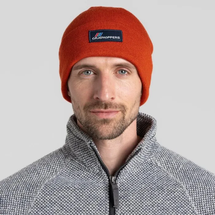 MensWomens Hats Craghoppers Archive II Beanie Carnelian Orange MensWomens Hats Craghoppers Archive II Beanie Carnelian Orange