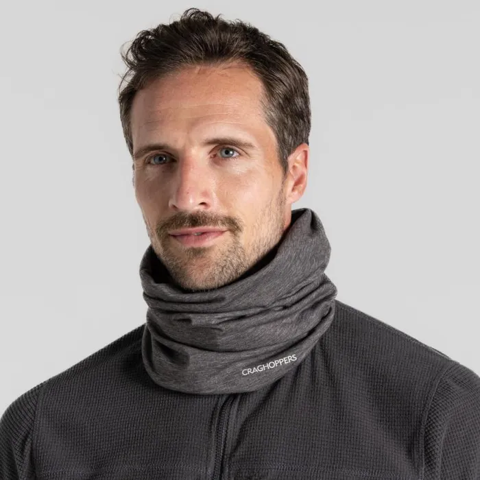 MensWomens Scarves Craghoppers Unisex NosiLife Tube Scarf II Black Pepper Marl
