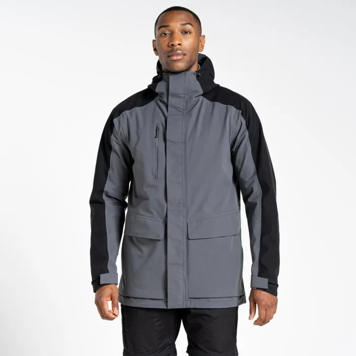 MensWomens Waterproof Jackets Craghoppers Expert Kiwi Pro Stretch Long Jacket Carbon Grey Black MensWomens Waterproof Jackets Craghoppers Expert Kiwi Pro Stretch Long Jacket Carbon Grey Black
