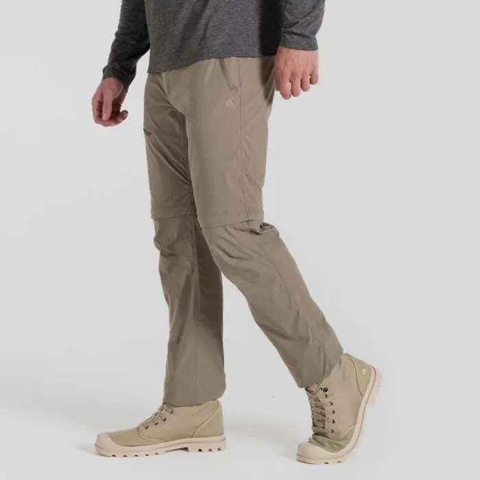Mens Zip Off Trousers Craghoppers NosiLife Pro Convertible Trouser III Pebble