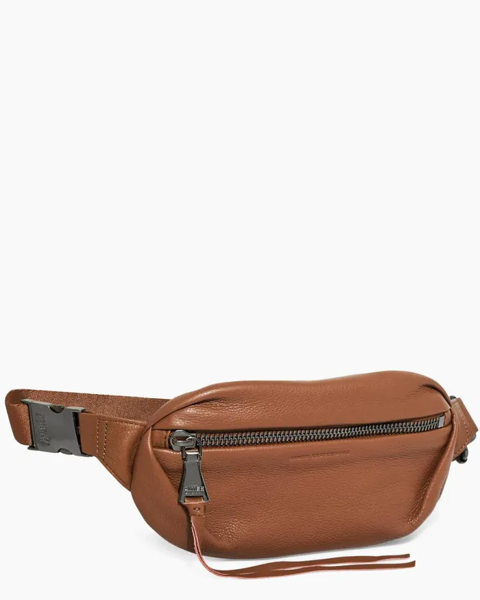 Milan Bum Bag Chestnut With Gunmetal Women Aimee Kestenberg Bum Bags and Belt Bags