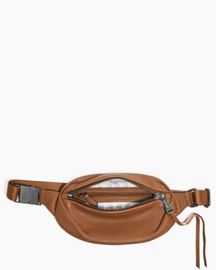 Milan Bum Bag Chestnut With Gunmetal Women Aimee Kestenberg Bum Bags and Belt Bags