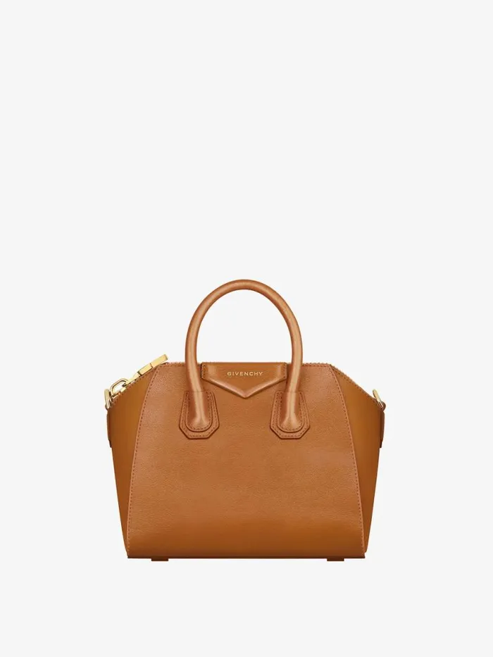 Mini Antigona Bag In Leather Soft Tan Women Givenchy Crossbody Bags