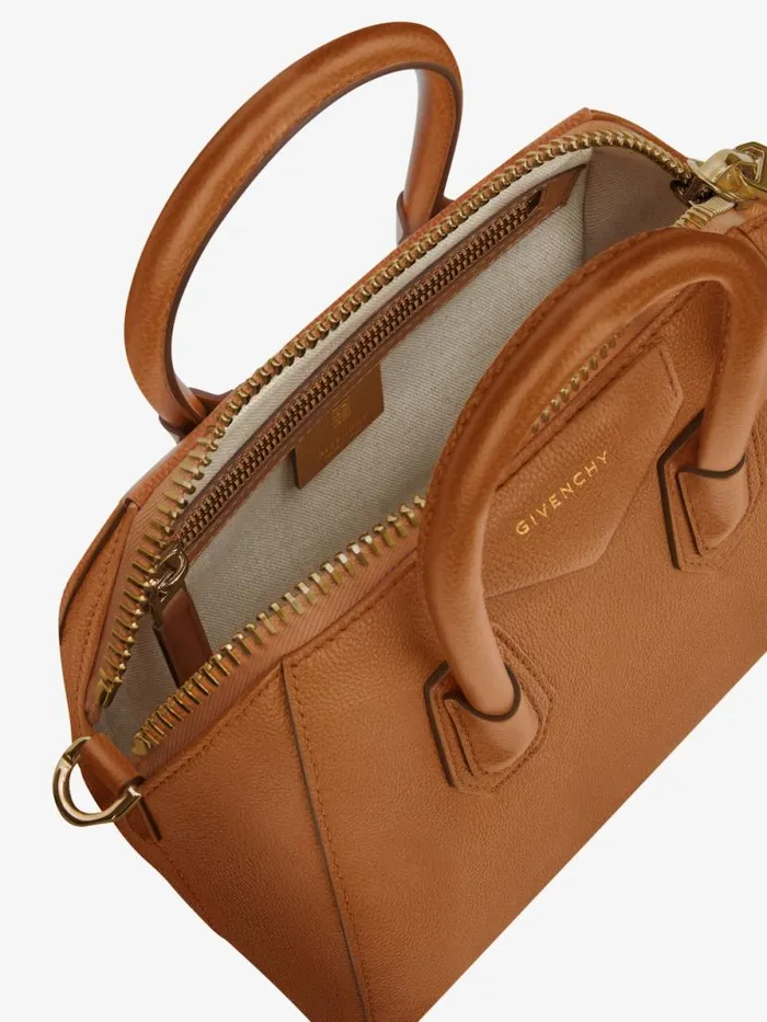 Mini Antigona Bag In Leather Soft Tan Women Givenchy Crossbody Bags