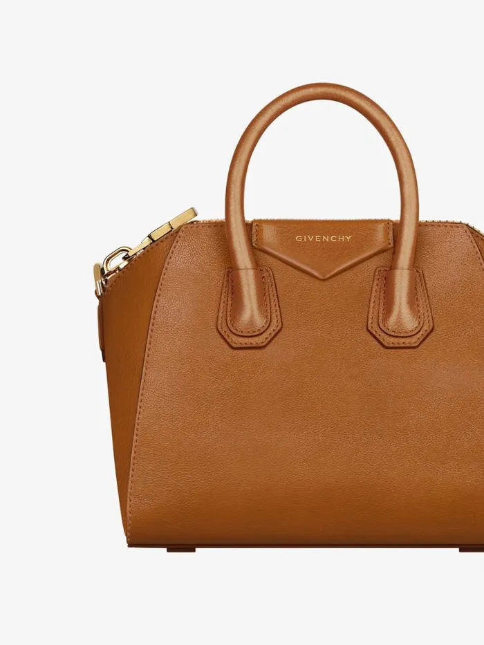 Mini Antigona Bag In Leather Soft Tan Women Givenchy Crossbody Bags