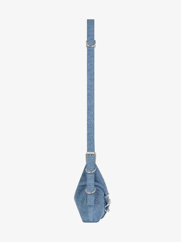 Mini Voyou Bag In Denim Medium Blue Women Givenchy Crossbody Bags