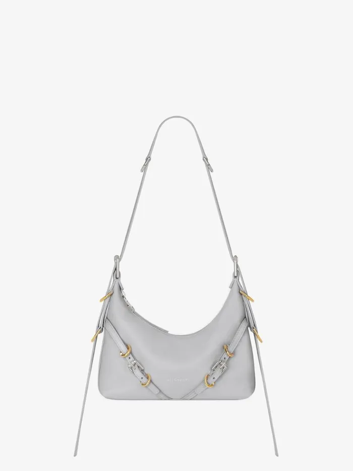 Mini Voyou Bag In Leather Light Grey Women Givenchy Crossbody Bags