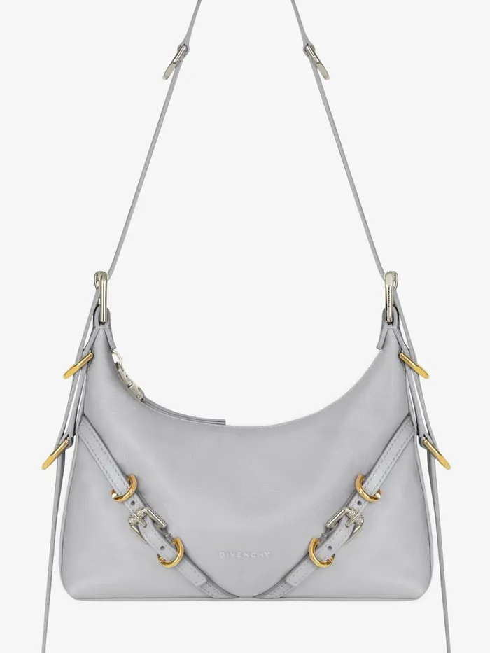 Mini Voyou Bag In Leather Light Grey Women Givenchy Crossbody Bags