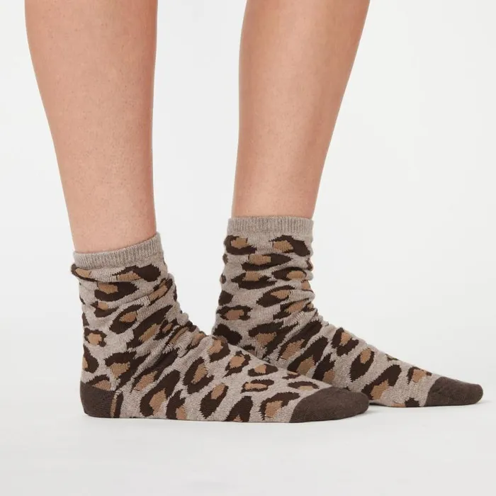 MONROW Accessories Leopard Calf Socks 8211 Women MONROW Accessories Leopard Calf Socks 8211 Women