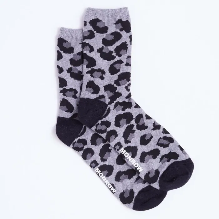 MONROW Accessories Leopard Calf Socks 8211 Women MONROW Accessories Leopard Calf Socks 8211 Women