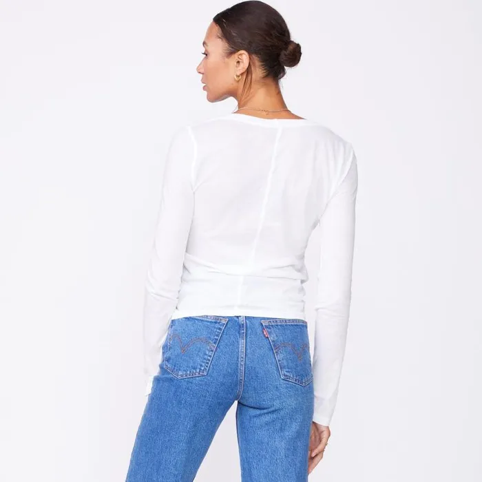 MONROW Long Sleeve Super Fine Jersey Fitted Long Sleeve Crew 8211 Women MONROW Long Sleeve Super Fine Jersey Fitted Long Sleeve Crew 8211 Women