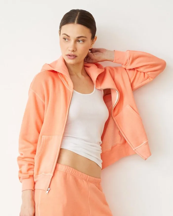 MONROW ZipUp Hoodies Teddy Fleece Relaxed Zip Up Hoody 8211 Women MONROW ZipUp Hoodies Teddy Fleece Relaxed Zip Up Hoody 8211 Women