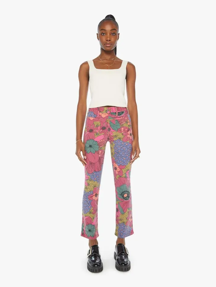 Mother Denim Bootcut The Patch Pocket Insider Flood Psychic Floral 8211 Women Mother Denim Bootcut The Patch Pocket Insider Flood Psychic Floral 8211 Women