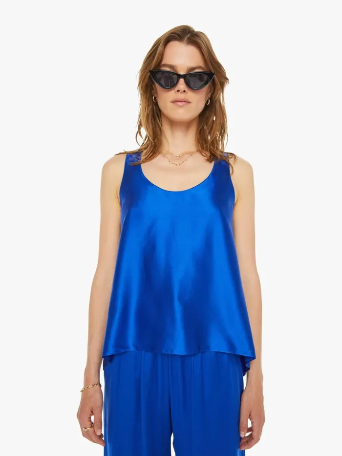 Mother Denim Lou OnePiece Scoop Neck Tank Lapis 8211 Women