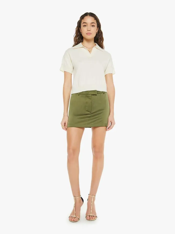 Mother Denim Mirabelle Relaxed Short Sleeve Polo Gardenia 8211 Women Mother Denim Mirabelle Relaxed Short Sleeve Polo Gardenia 8211 Women