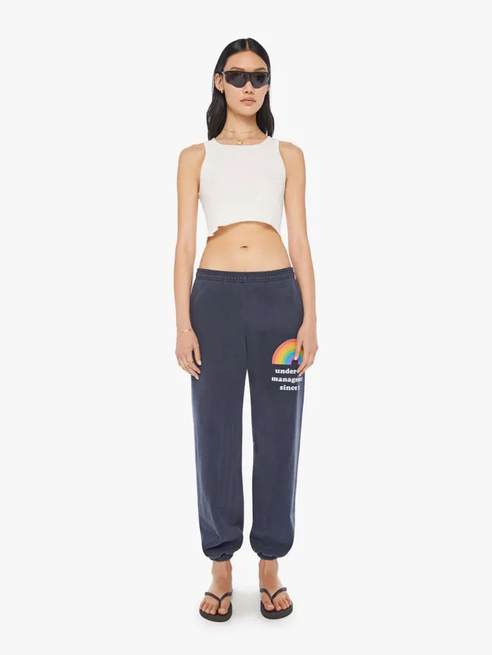 Mother Denim Rainbow Management Sweatpants Navy 8211 Women