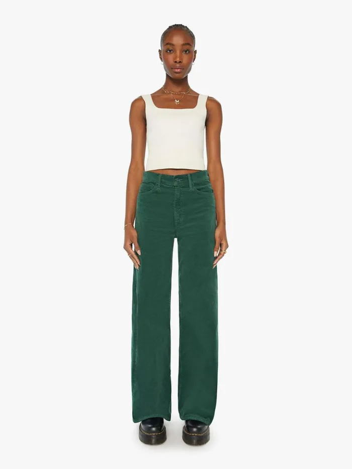Mother Denim Relaxed The Ditcher Roller Zip Sneak Dark Green 8211 Women