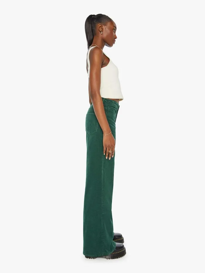 Mother Denim Relaxed The Ditcher Roller Zip Sneak Dark Green 8211 Women