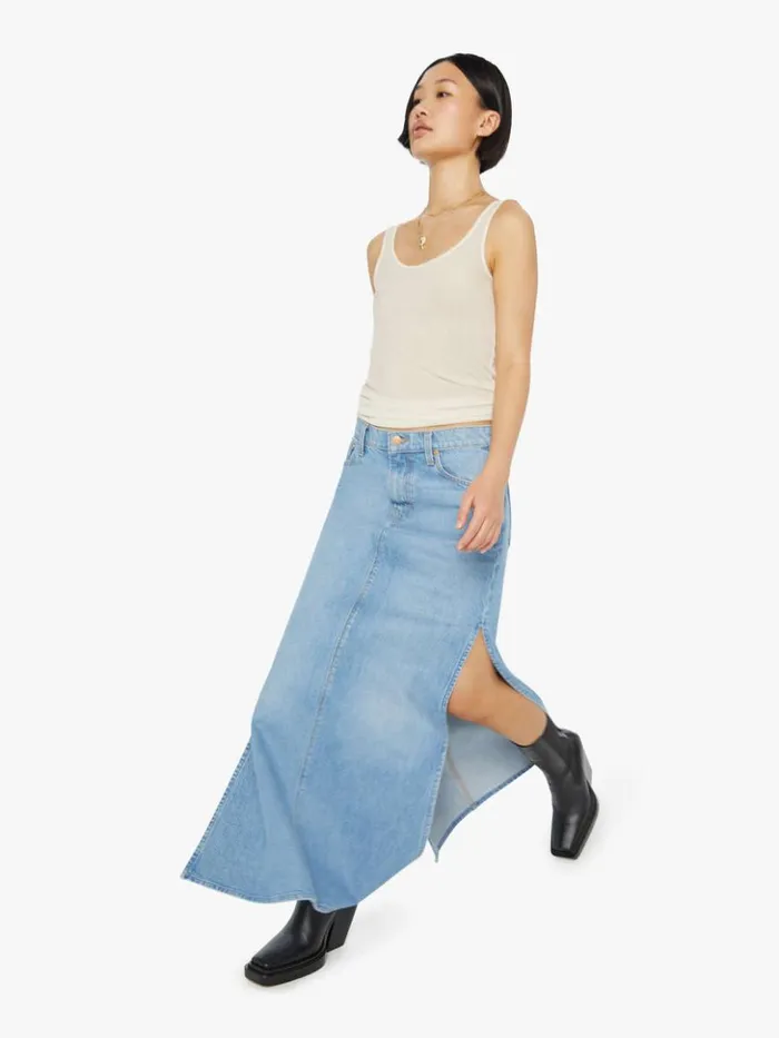 Mother Denim Skirts Petites The Lil039 Fun Dip Slice Maxi Skirt Wash Nothing Else Like It 8211 Women