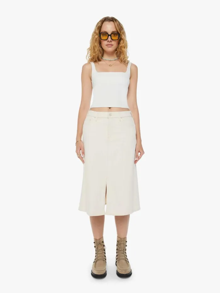 Mother Denim Skirts The Down Low Spinner Midi Act Natural 8211 Women