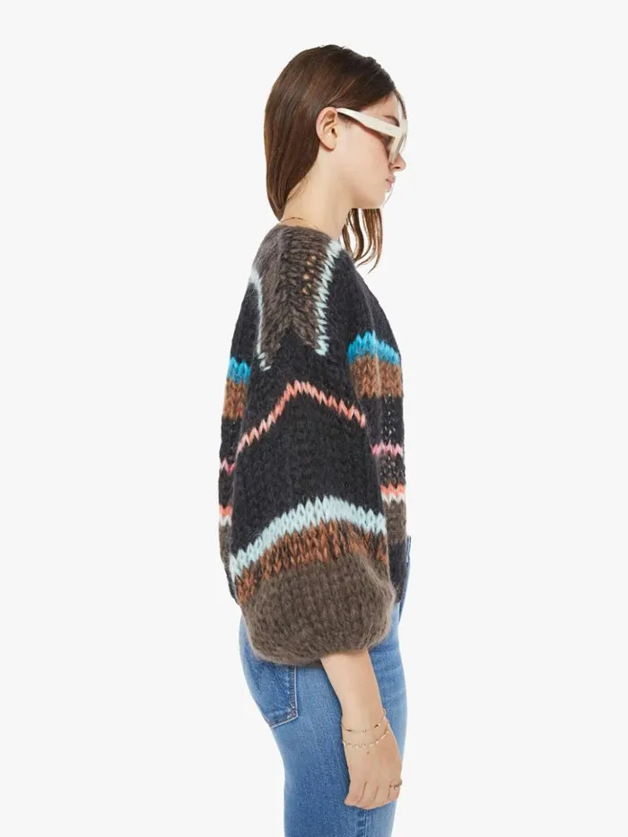 Mother Denim Stripes Galore Bomber Cardigan Chocolate 8211 Women Mother Denim Stripes Galore Bomber Cardigan Chocolate 8211 Women