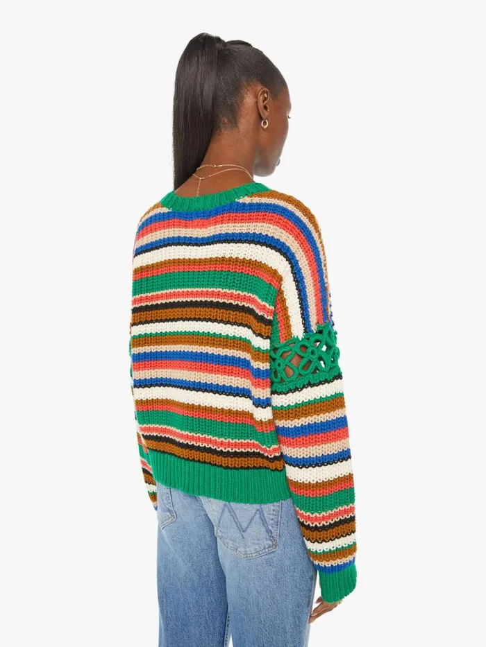 Mother Denim The Long Drop Pullover Inset Flower In The Storm 8211 Women