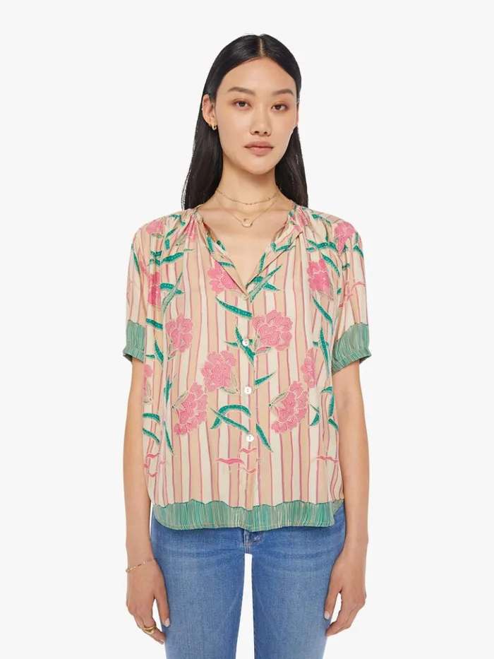 Mother Denim Violet Top Chamomile Rose 8211 Women