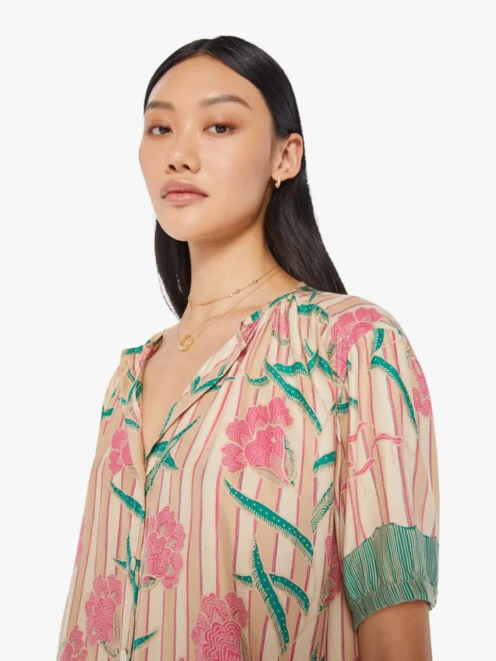 Mother Denim Violet Top Chamomile Rose 8211 Women