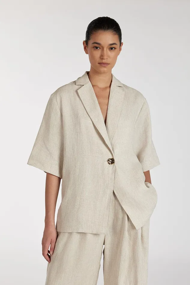 NALA NATURAL LINEN RESORT SHIRT Women DISSH Shirts