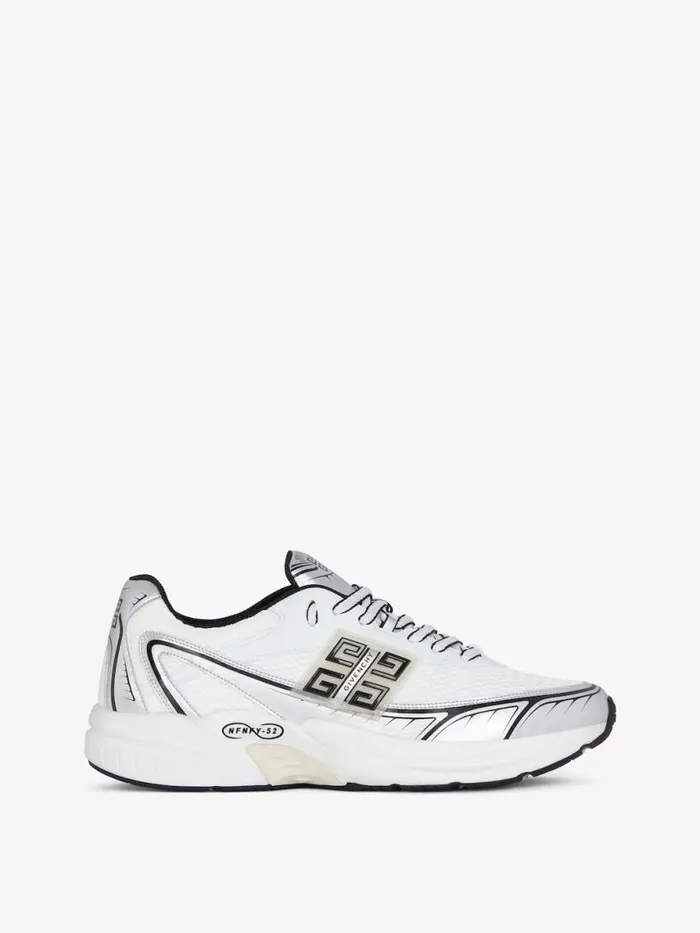 Nfnty52 Sneakers In Synthetic Leather And Mesh Whitesilvery Men Givenchy Sneakers Nfnty52 Sneakers In Synthetic Leather And Mesh Whitesilvery Men Givenchy Sneakers